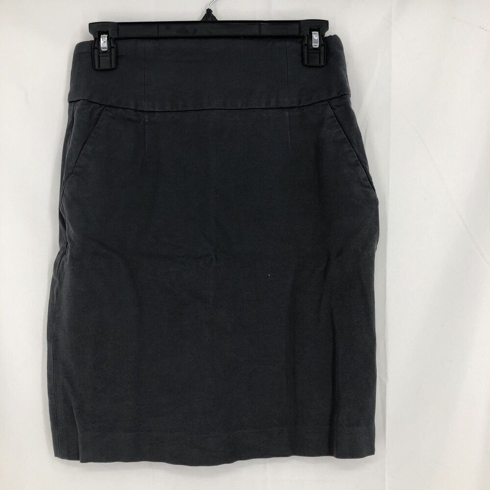 Banana Republic Skirt Size 4 Gray Knee Length Lined Pencil Stretch